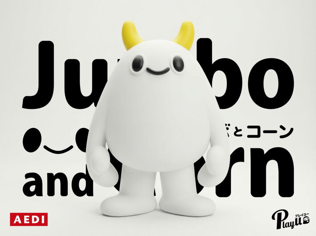シンプルテイストのペルソナであるモンスターキャラクター「ジャンボ」を3D化いたしました