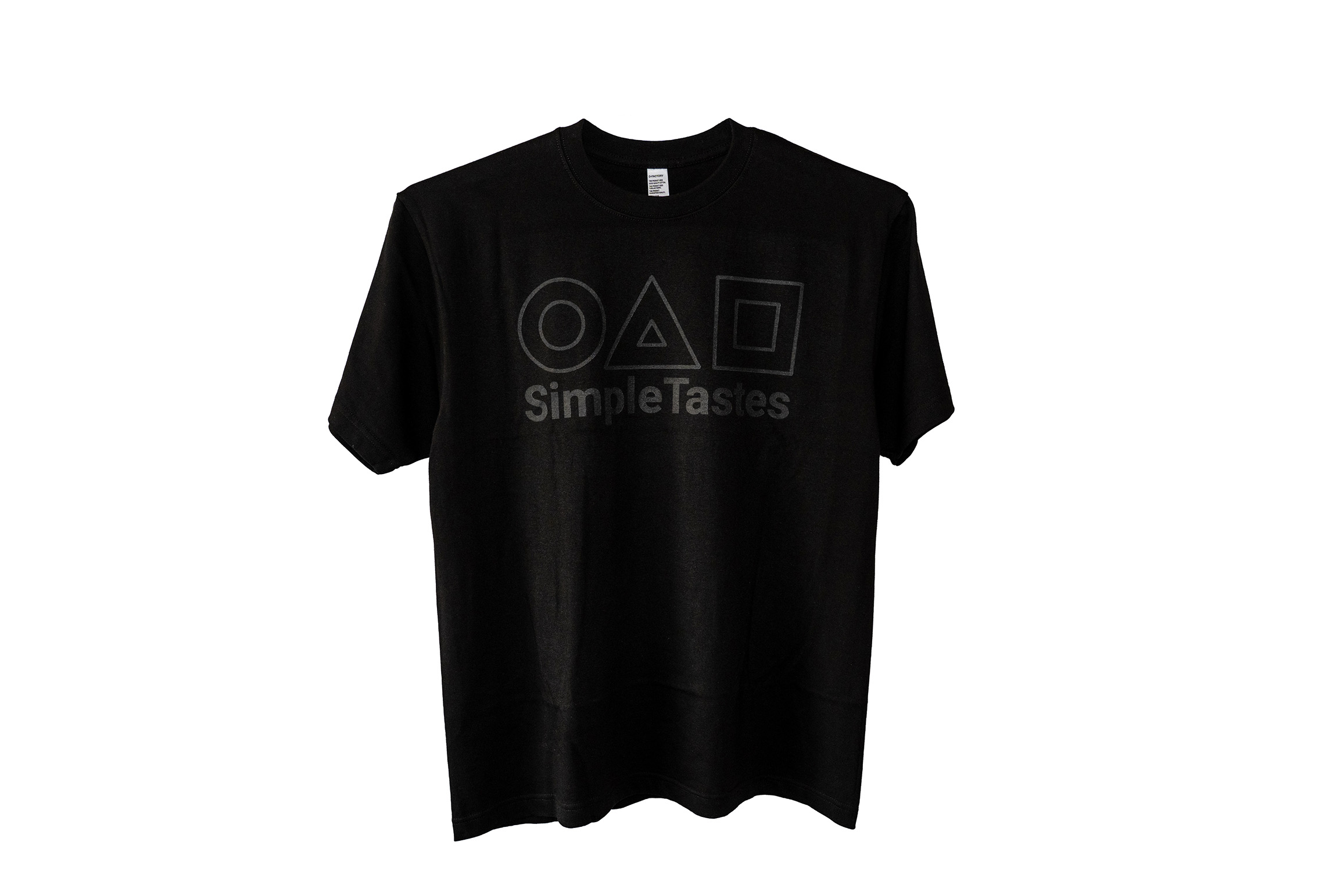 シンプルテイスト ラインロゴ Tシャツ ブラック