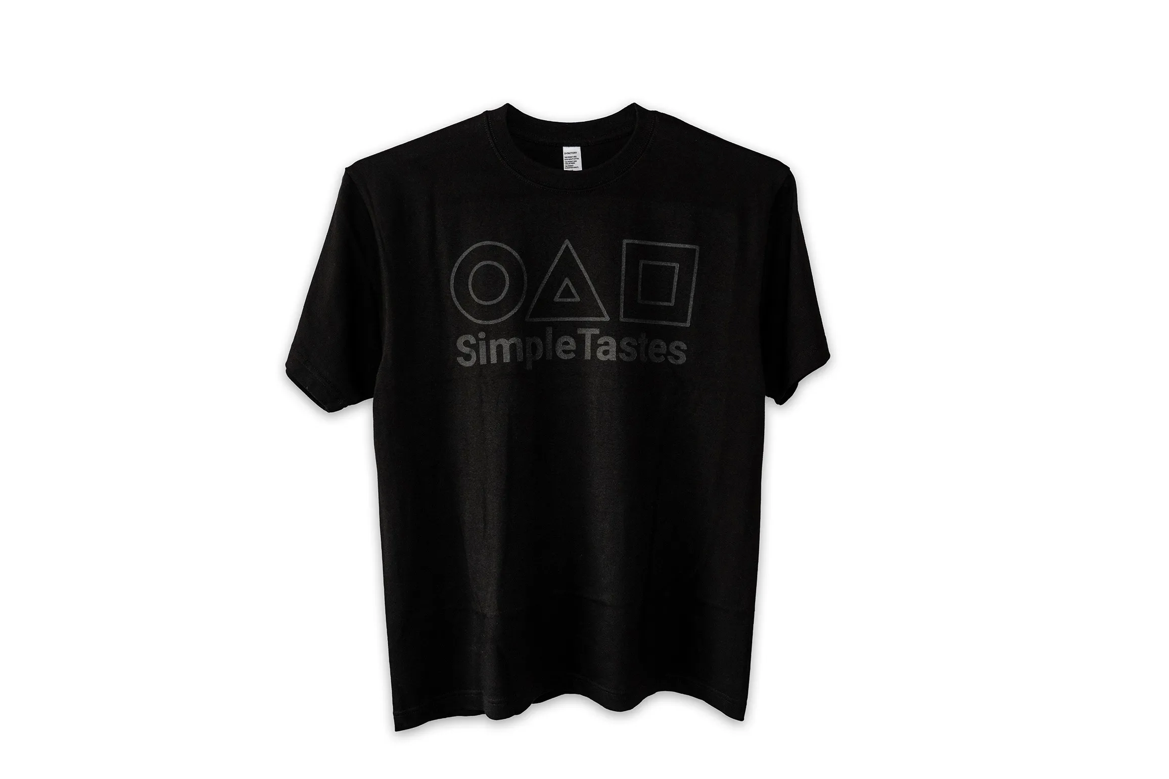 シンプルテイスト ラインロゴ Tシャツ ブラック